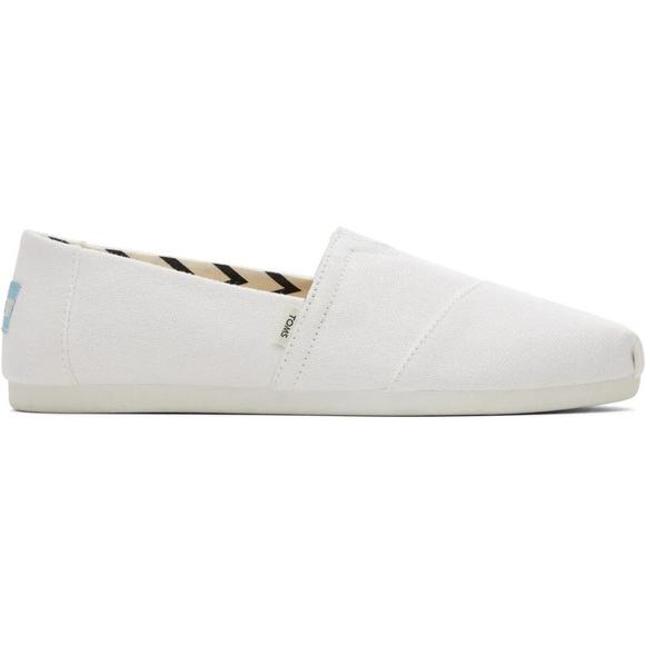 TOMS Recycled Women’s Cotton Canvas Alpargata Slip On Shoes - UK 10 AU 12 US 12 - Picture 3 of 4